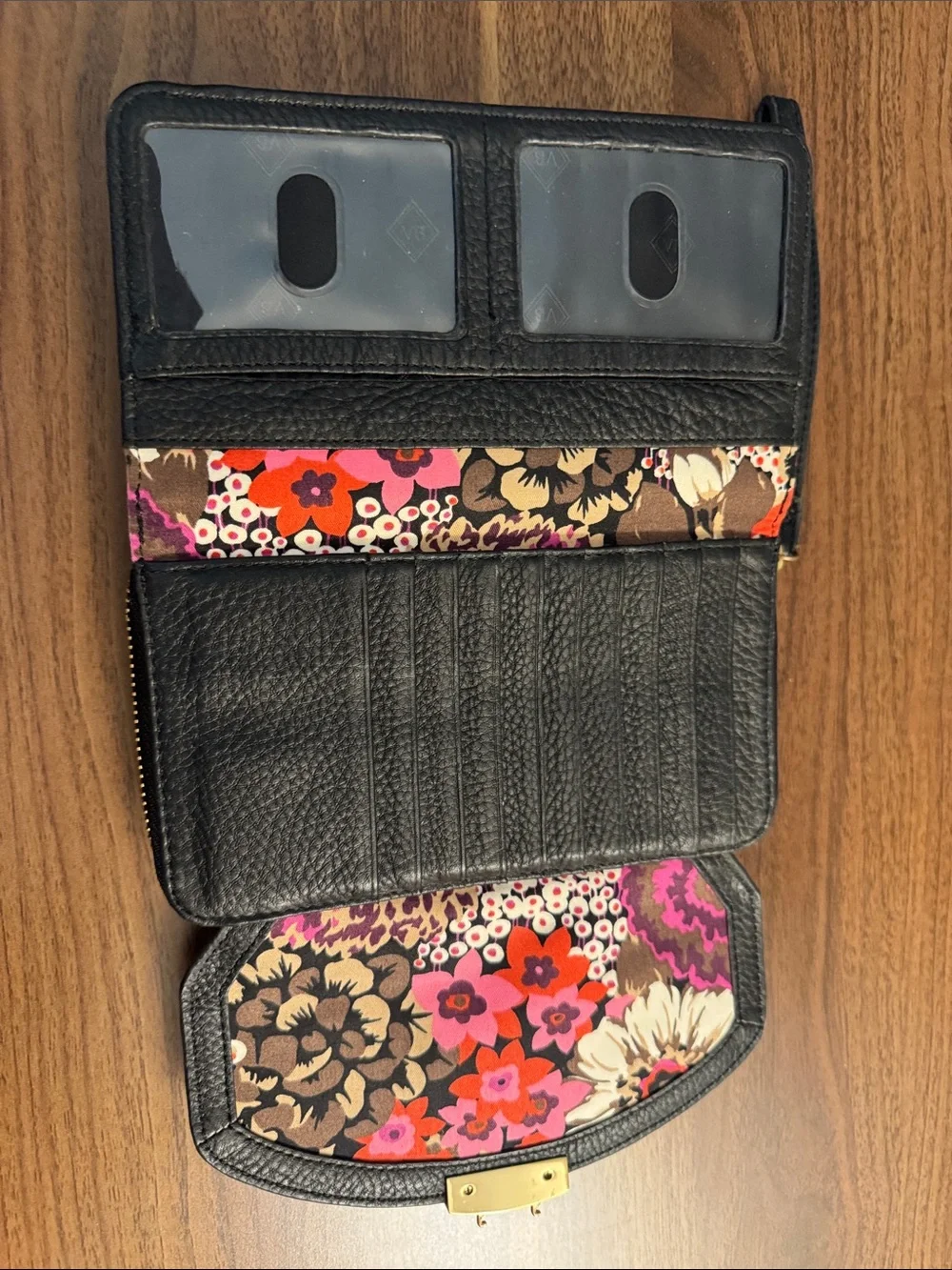 Vera Bradley Ultimate Wristlet Black Leather